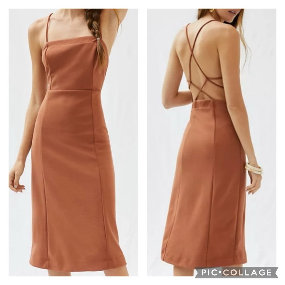 Anthropologie Slim Strappy Midi Dress size medium